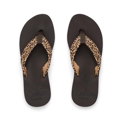 Reef Cushion Breeze Womens Flip Flop, Ultra Soft Cushion Footbed, Arch Support, Leopard, 10 - Image 5