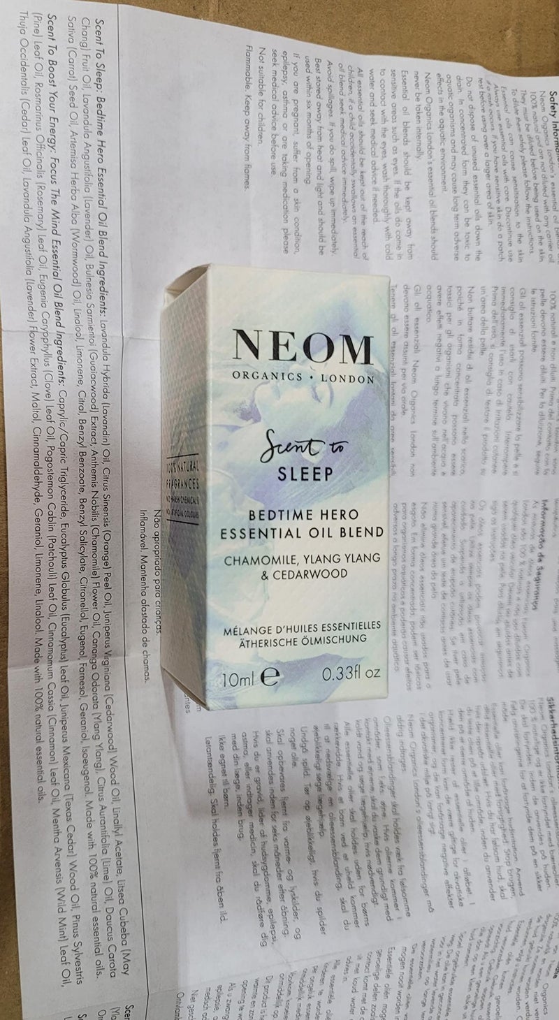 NEOM- Essential Oil Blend, 10ml (Chamomile, Ylang Ylang & Cedarwood) - Image 5