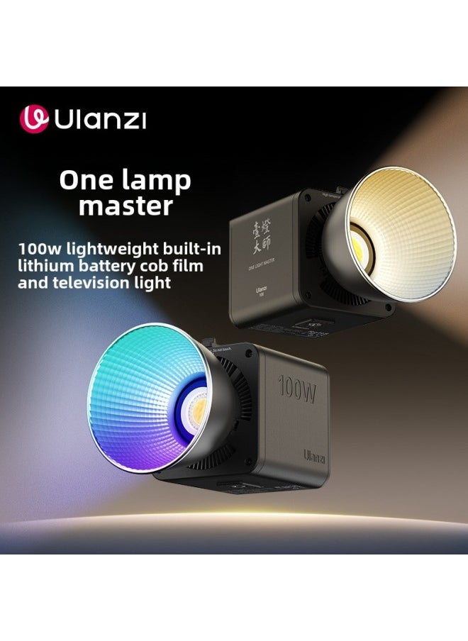 Generic - Ulanzi Excellent Basket 100W Lamp Master Palm COB Lamp Live Fill Light Built-in Battery Portable Camera-Light Source Color: La03 Multi-purpose Handle - Image 1