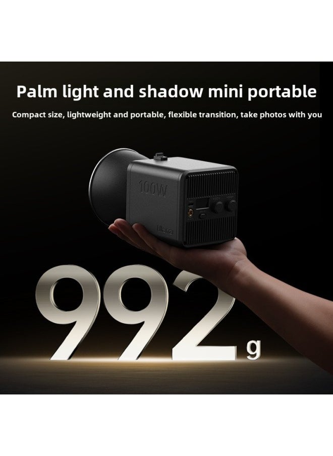 Generic - Ulanzi Excellent Basket 100W Lamp Master Palm COB Lamp Live Fill Light Built-in Battery Portable Camera-Light Source Color: La03 Multi-purpose Handle - Image 1