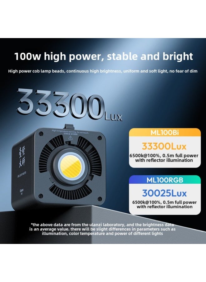 Generic - Ulanzi Excellent Basket 100W Lamp Master Palm COB Lamp Live Fill Light Built-in Battery Portable Camera-Light Source Color: La03 Multi-purpose Handle - Image 1