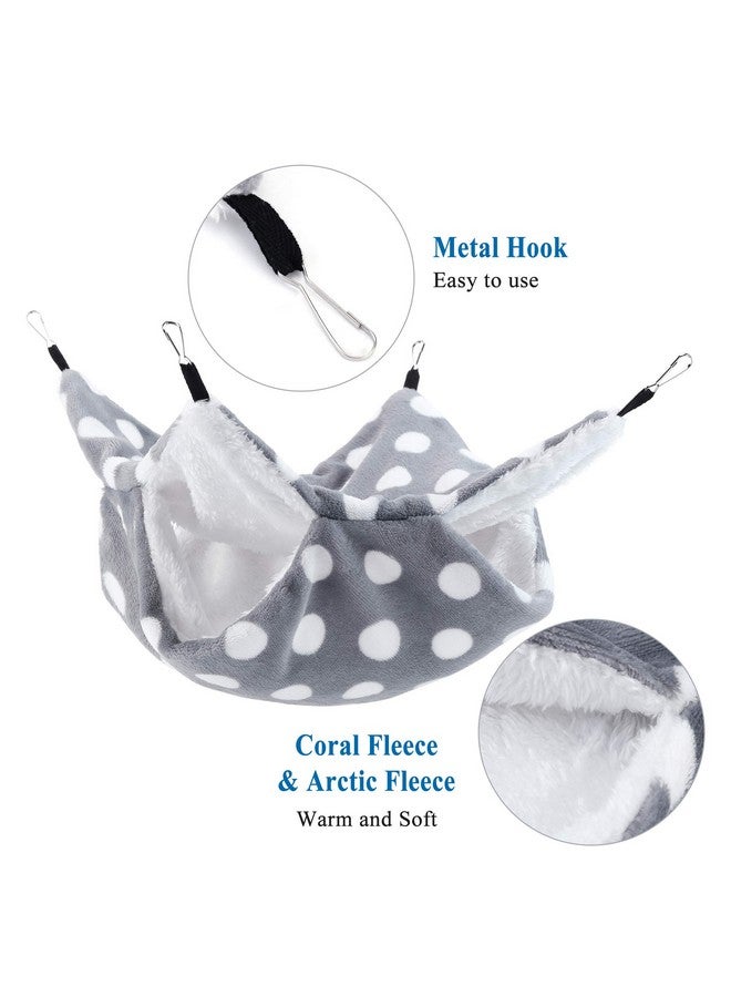 Mogoko Fleece Rat Hammock and House Bedding Set, 2 Tier Hanging Bed and Nesting Cave for Guinea Pigs Hamster Ferret Chinchilla Cage Small Animals - Image 4