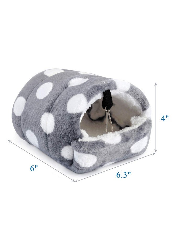 Mogoko Fleece Rat Hammock and House Bedding Set, 2 Tier Hanging Bed and Nesting Cave for Guinea Pigs Hamster Ferret Chinchilla Cage Small Animals - Image 2