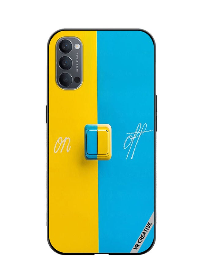 VR CREATIVE غطاء حماية لهاتف أوبو رينو 4 برو 5G بتصميم تشغيل وإيقاف متعدد الألوان - Image 1