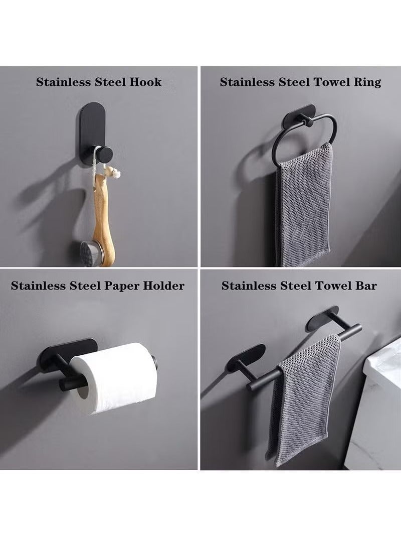 Beauenty No Drilling Bathroom Accessories Set Black - Image 2