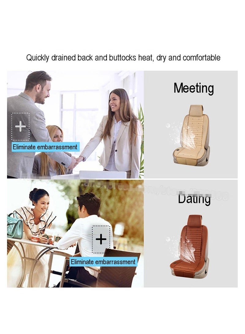 MUNTAQI 1 Pack 12V Cooling Car Seat Cushion Cover Air Ventilator Fan Conditioned Cooler Pad Kit - Image 2