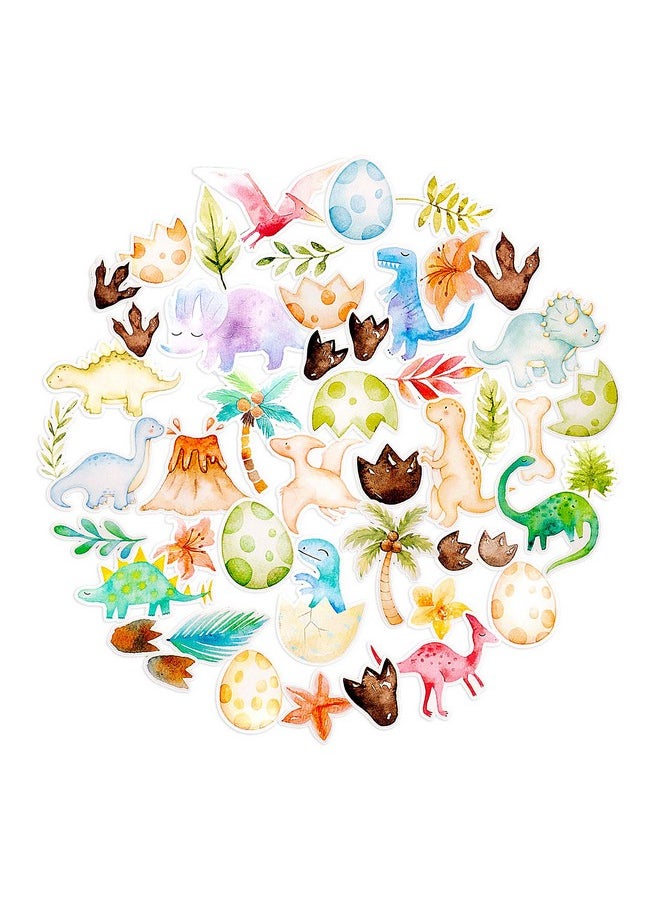 Navy Peony - Fun Dinosaur Stickers For Kids (44 Pack) Small Cute Waterproof And Durable ; Assorted Animal Decals For Party Favors Laptops Water Bottles - Image 1