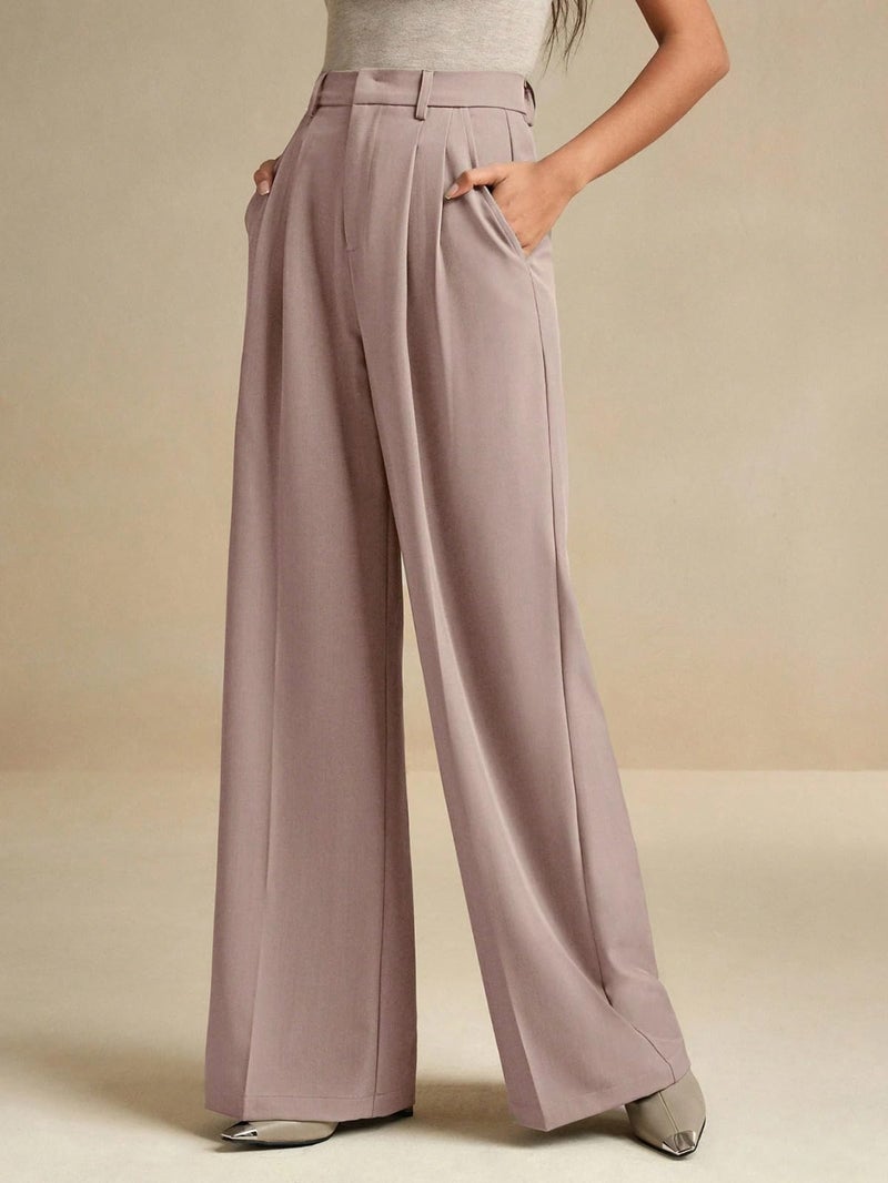 KOTTY Women's Solid Pleated Front Light Dusty Pink Pant (Pink,32)-KTTWOMENSPANT723XL - Image 5