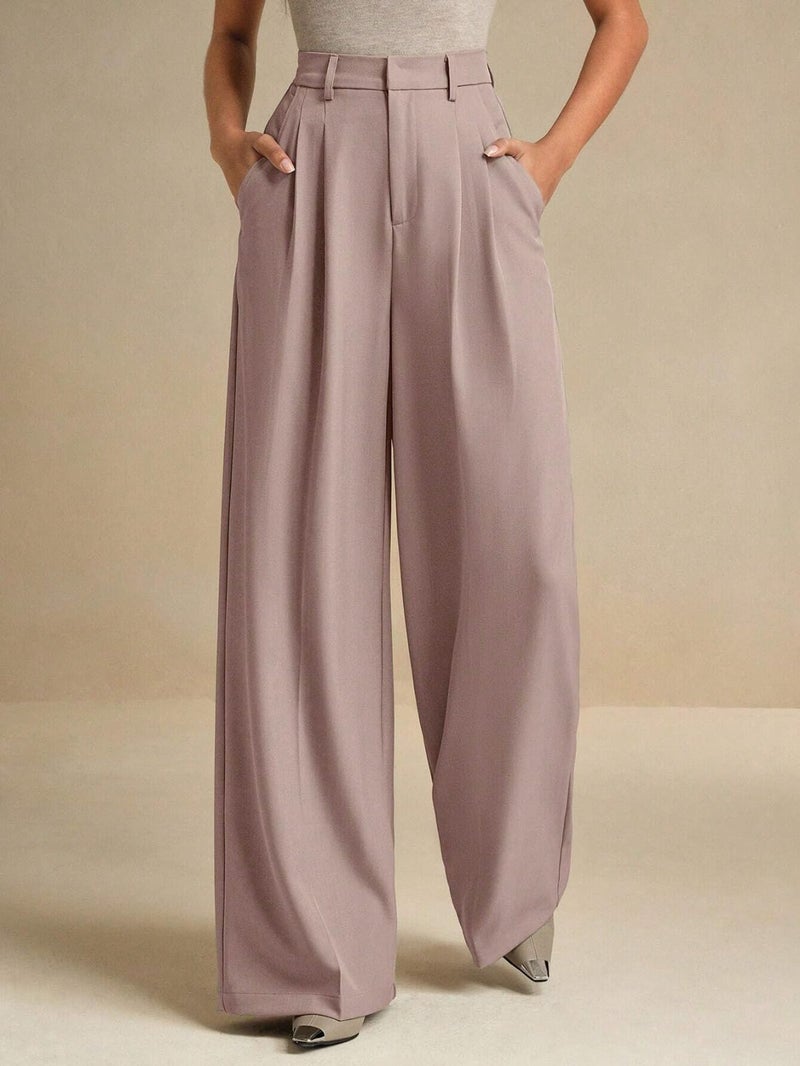 KOTTY Women's Solid Pleated Front Light Dusty Pink Pant (Pink,32)-KTTWOMENSPANT723XL - Image 4