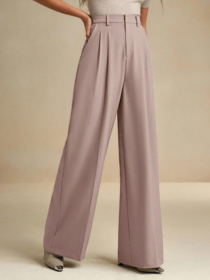 KOTTY Women's Solid Pleated Front Light Dusty Pink Pant (Pink,32)-KTTWOMENSPANT723XL - Image 2