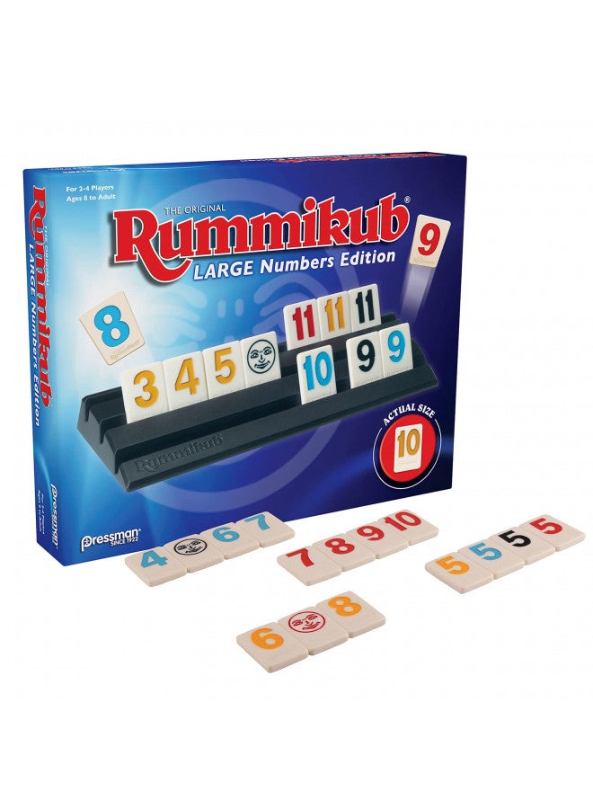 Pressman Rummikub Large Numbers Edition - The Original Rummy Tile Game Blue, 5" - Image 3