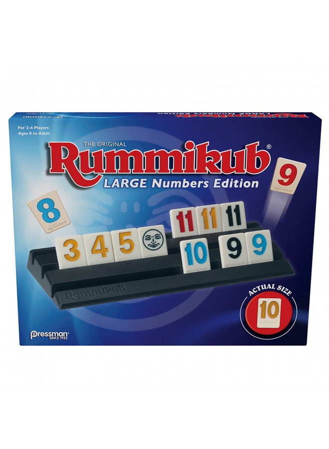Pressman Rummikub Large Numbers Edition - The Original Rummy Tile Game Blue, 5" - Image 2