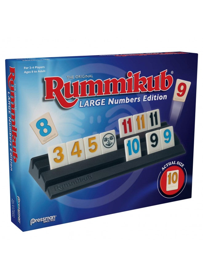 Pressman Rummikub Large Numbers Edition - The Original Rummy Tile Game Blue, 5" - Image 5