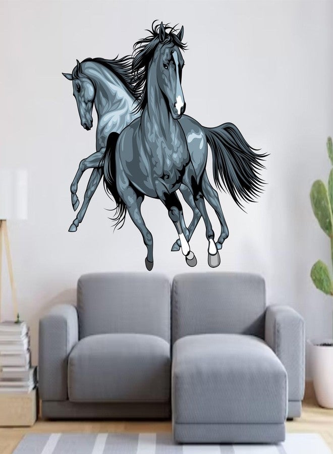 Wall Attraction™ Running Horses Wall Stickers & Murals Size - 60x48cm MD211_S - Image 1