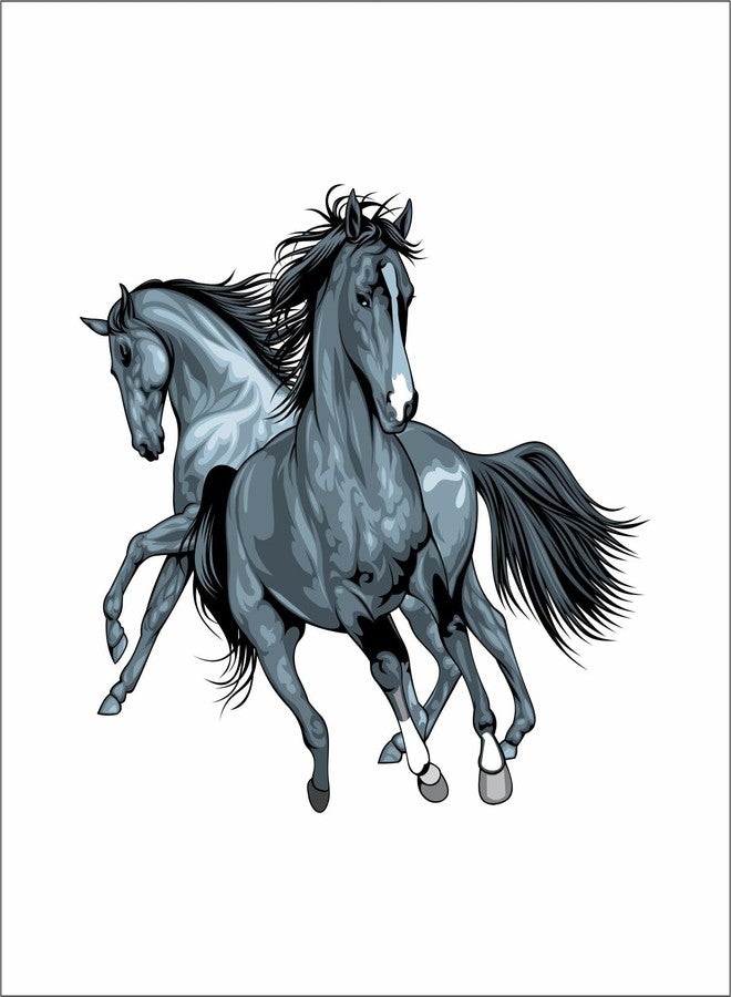 Wall Attraction™ Running Horses Wall Stickers & Murals Size - 60x48cm MD211_S - Image 3