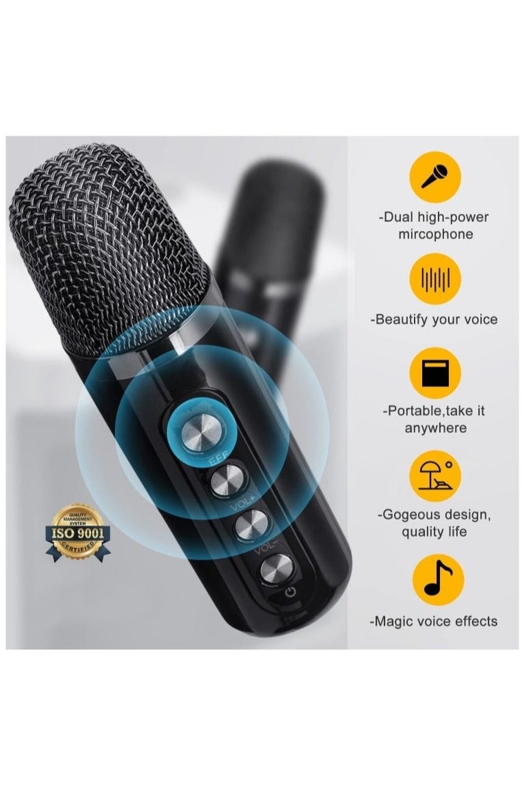 سو.يوسد نظام صوتي احترافي محمول لكاريوكي مع ميكروفونين لاسلكيين بتردد فائق العلو، بطارية طويلة الأمد بسعة 3000 مللي أمبير، بلوتوث 5.3 + مدخلات متعددة USB/TF/AUX - Image 4