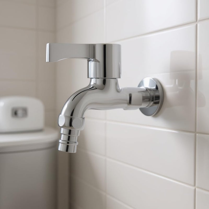 SNAPPSY Washing Machine Faucet Copper 4â€‘Point Quickâ€‘Open Extended Spout | 304 Stainless Steel Valve for Washers, Outdoor Water Sources, Sinks, Gardens | Electroplated Finish, 15mm Seat, 1.0 Pressure - Image 3