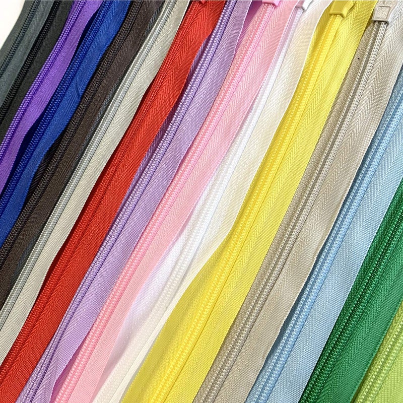 DOITEM Invisible Zippers, DOITEM 30pcs 24 Inch Invisible Multicolor Nylon Coil Zippers for Sewing and Crafts 15 Colors - Image 3
