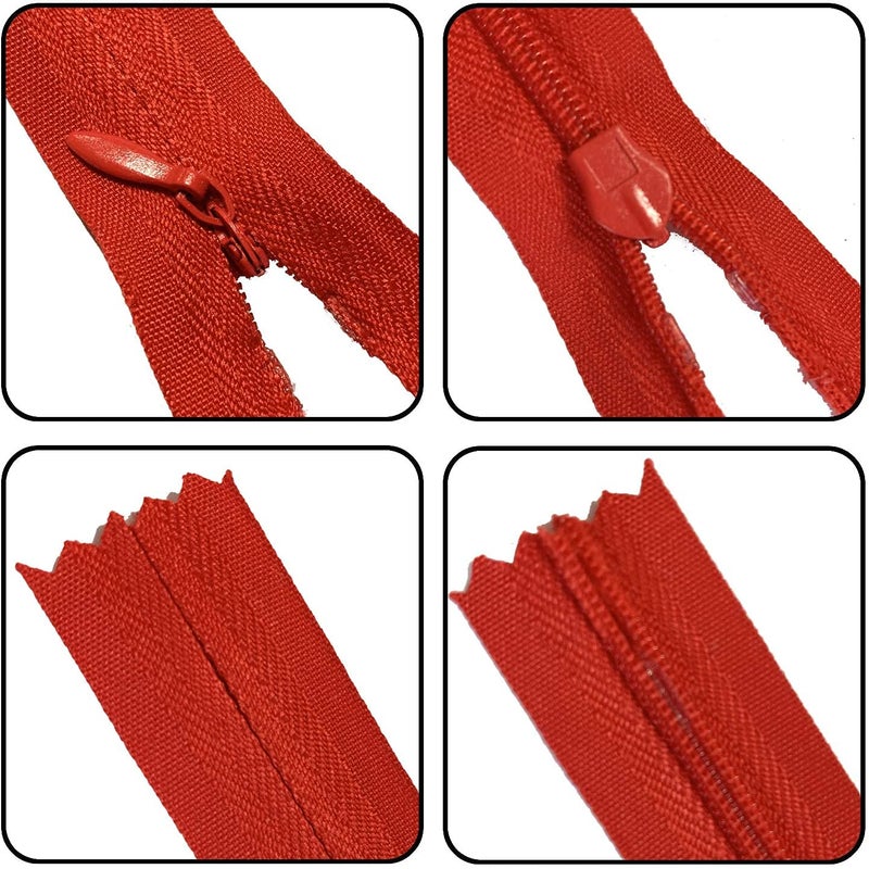 DOITEM Invisible Zippers, DOITEM 30pcs 24 Inch Invisible Multicolor Nylon Coil Zippers for Sewing and Crafts 15 Colors - Image 2