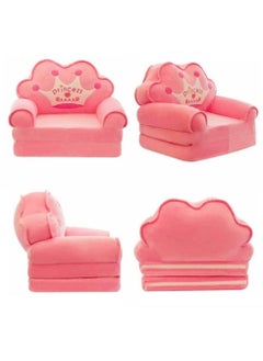 UKR UKR Cartoon Kids Sofa – Plush Princess Pink Armchair for Toddlers, Cozy & Non-Slip Seat for Playtime, Reading & Relaxation  - Image 3