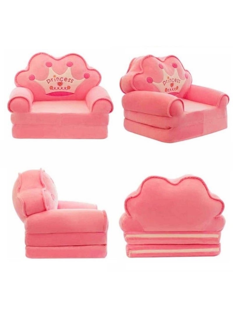 UKR UKR Cartoon Kids Sofa – Plush Princess Pink Armchair for Toddlers, Cozy & Non-Slip Seat for Playtime, Reading & Relaxation  - Image 3