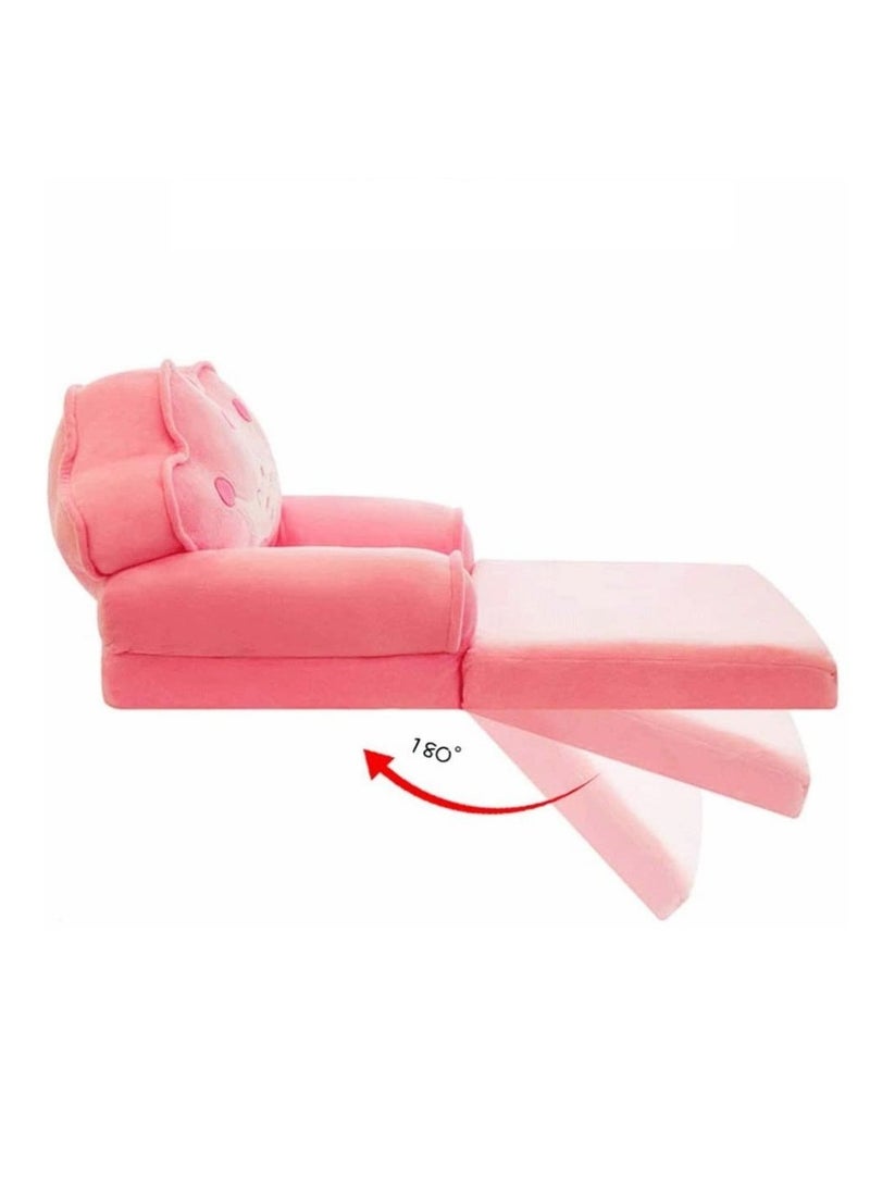 UKR UKR Cartoon Kids Sofa – Plush Princess Pink Armchair for Toddlers, Cozy & Non-Slip Seat for Playtime, Reading & Relaxation  - Image 4