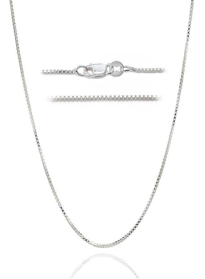 Designer Sterling Silver قلادة إيطالية مصنوعة من الفضة الاسترلينية 925 بسلسلة مربعة 1.5 مم خفيفة الوزن وقوية - مشبك مخلب جراد البحر 16-36" - Image 1