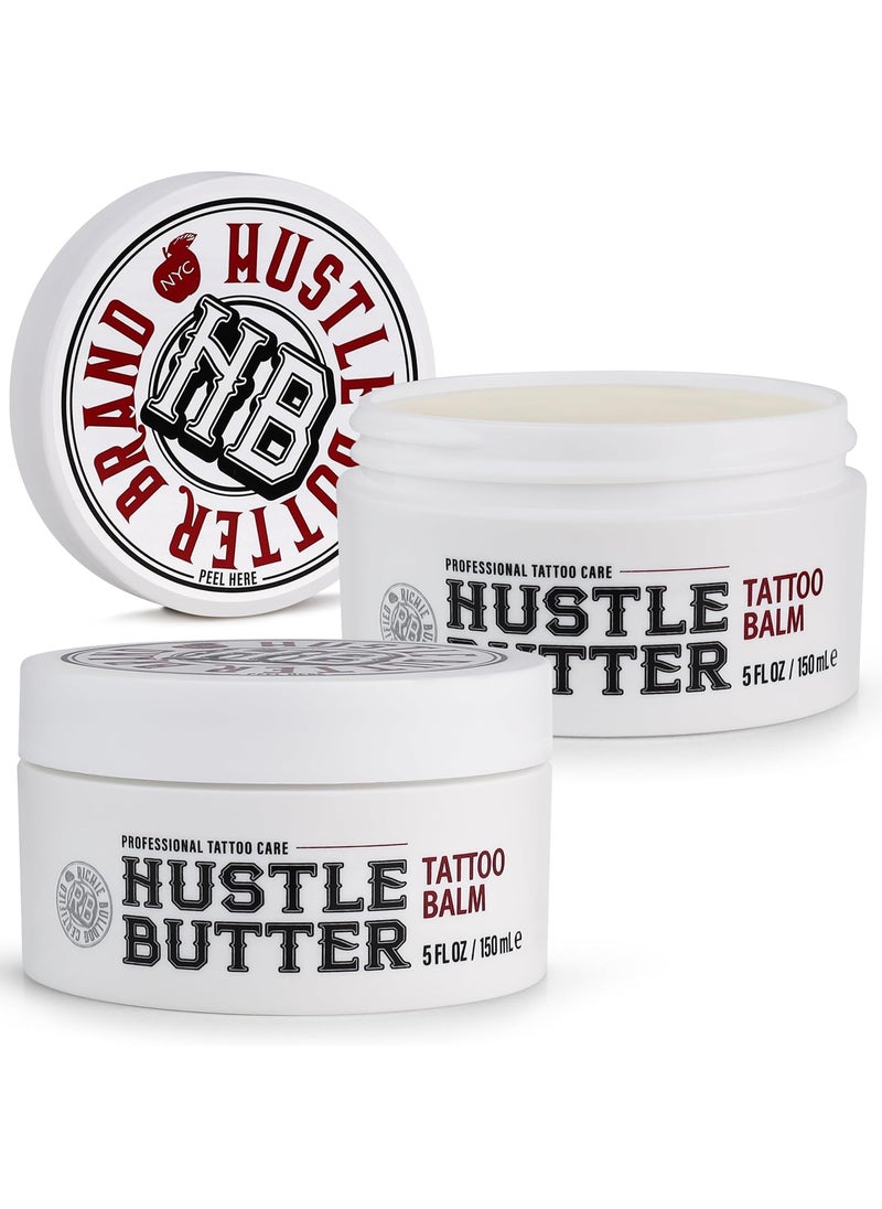 hustle butter deluxe - Hustle Butter Tattoo Aftercare Balm - Value Size 2pk For New & Older Tattoos - Safe While Healing - Essential Body Art Supplies Vegan No-Petroleum - Image 1