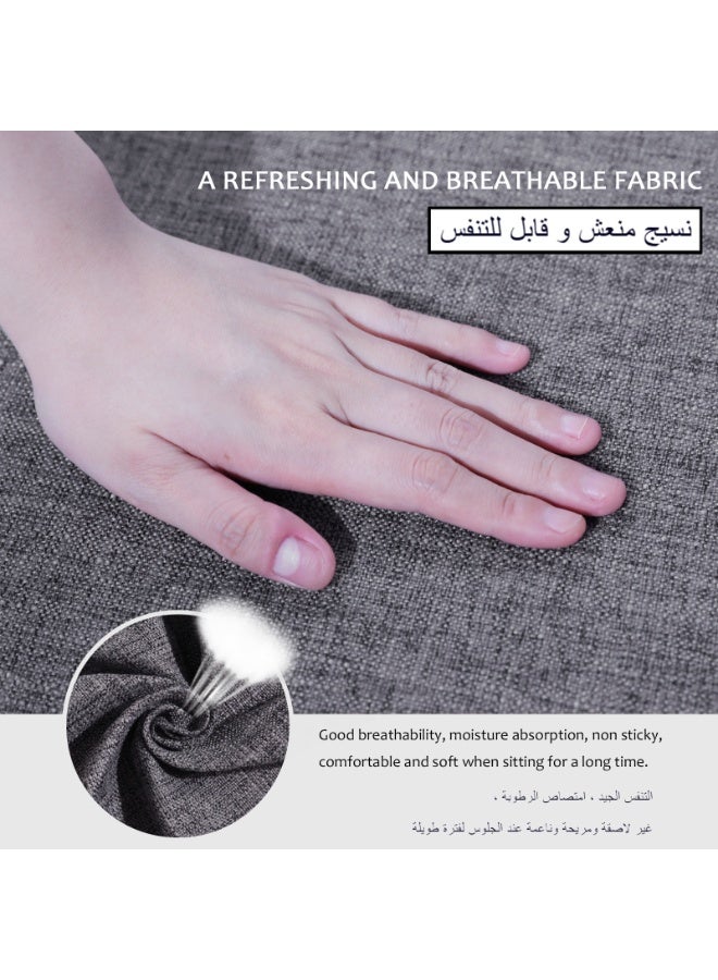 Foam Chair Cushions for Dining Chairs Set of 2, Non Slip Kitchen Chair Pads, 42x40.5x4 cm, Indoor Dining Chair Cushions with Ties, U-Shaped Seat Cushions for Kitchen Chairs - Image 5