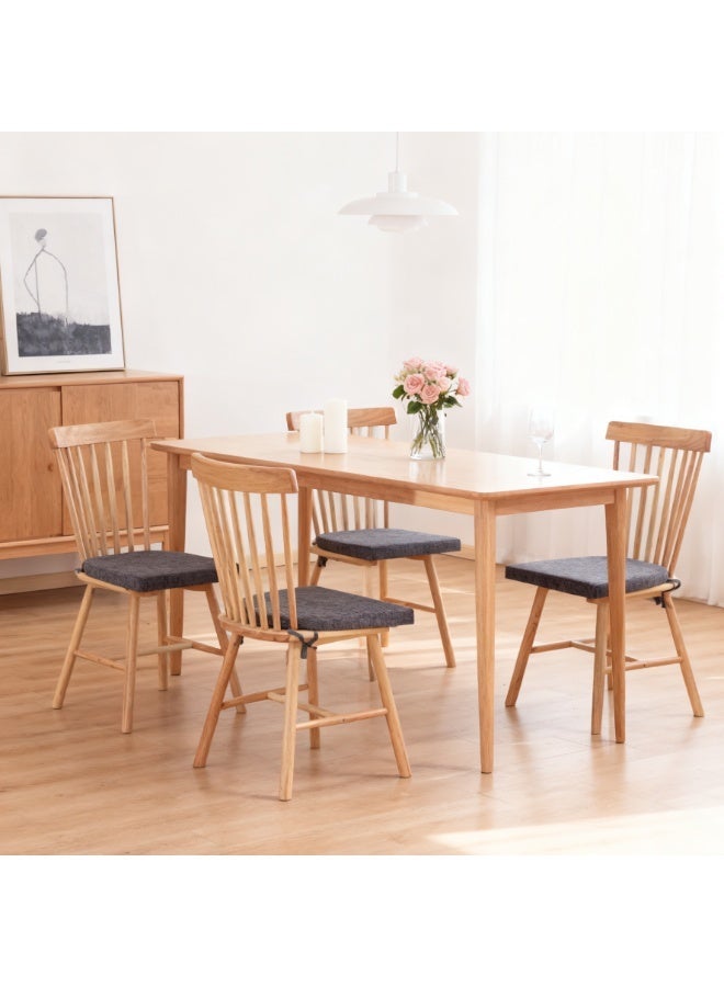 Foam Chair Cushions for Dining Chairs Set of 2, Non Slip Kitchen Chair Pads, 42x40.5x4 cm, Indoor Dining Chair Cushions with Ties, U-Shaped Seat Cushions for Kitchen Chairs - Image 3