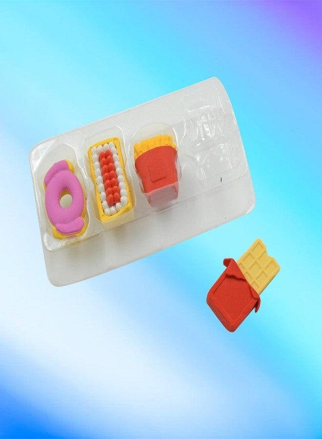 Yanmai Food-Themed Eraser Set - Fun Assorted Mini Erasers for Kids & Students - Includes Pizza, Ice Cream, Soda & More - Perfect for School, Party Favors & Gifts - Image 3