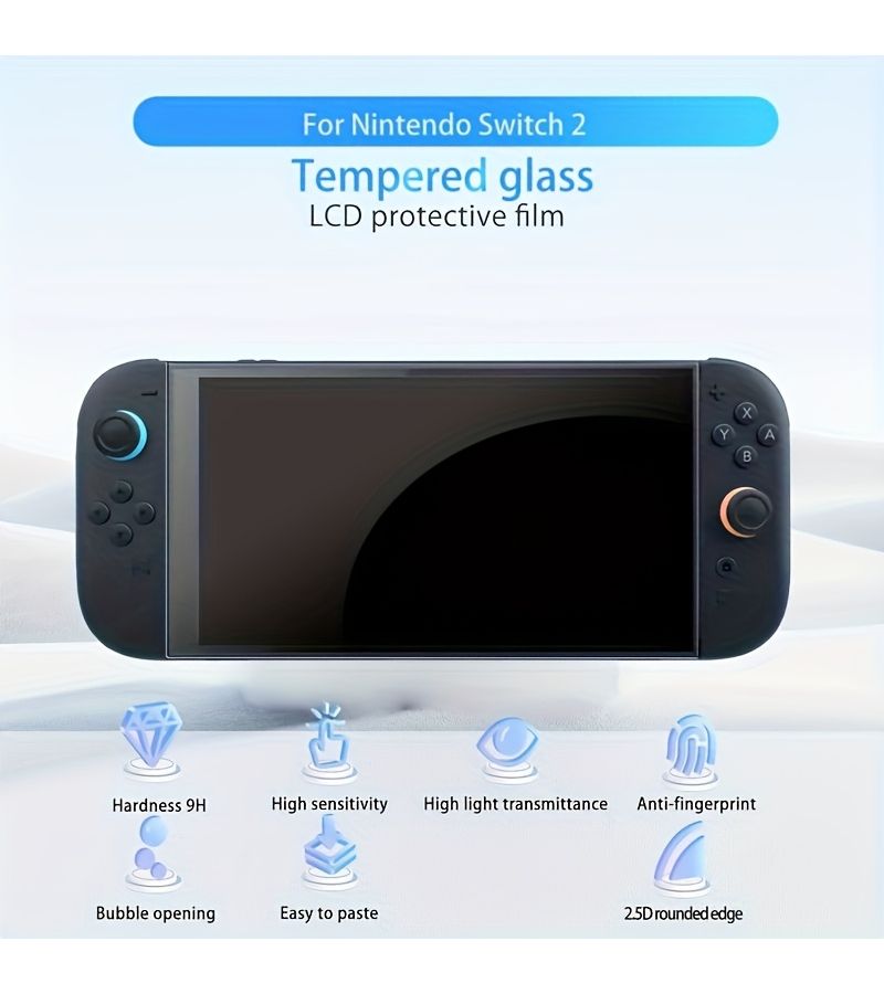 2 or 3 Piece Transparent Tempered Glass Screen Protector For Nintendo Switch 2 - Image 5