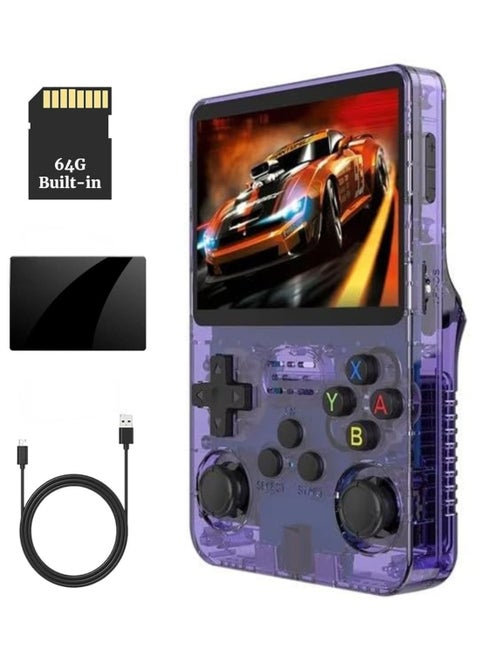 R36S Retro Handheld Game Console – 64GB Portable Emulator with 18,000+ Classic Games, 3.5" IPS Screen, Linux System, Supports Arcade, NES, PS1, GBA, MAME & More