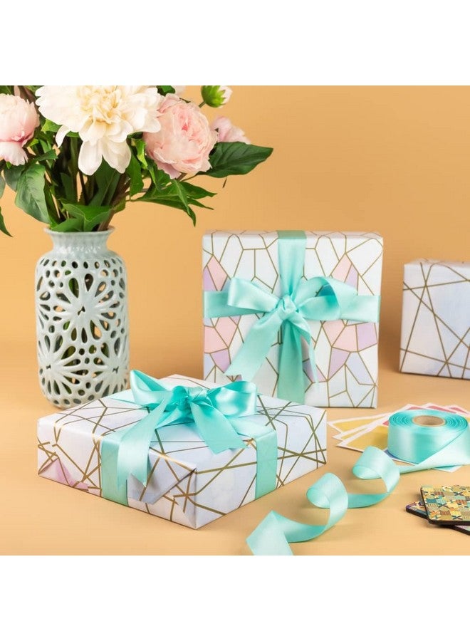 Birch & Co. ورق تغليف هدايا بيرش وشركاه - ورق تصميم فاخر لتغليف الهدايا، بلاط قلوب زرقاء عبوة من 12 - Image 4