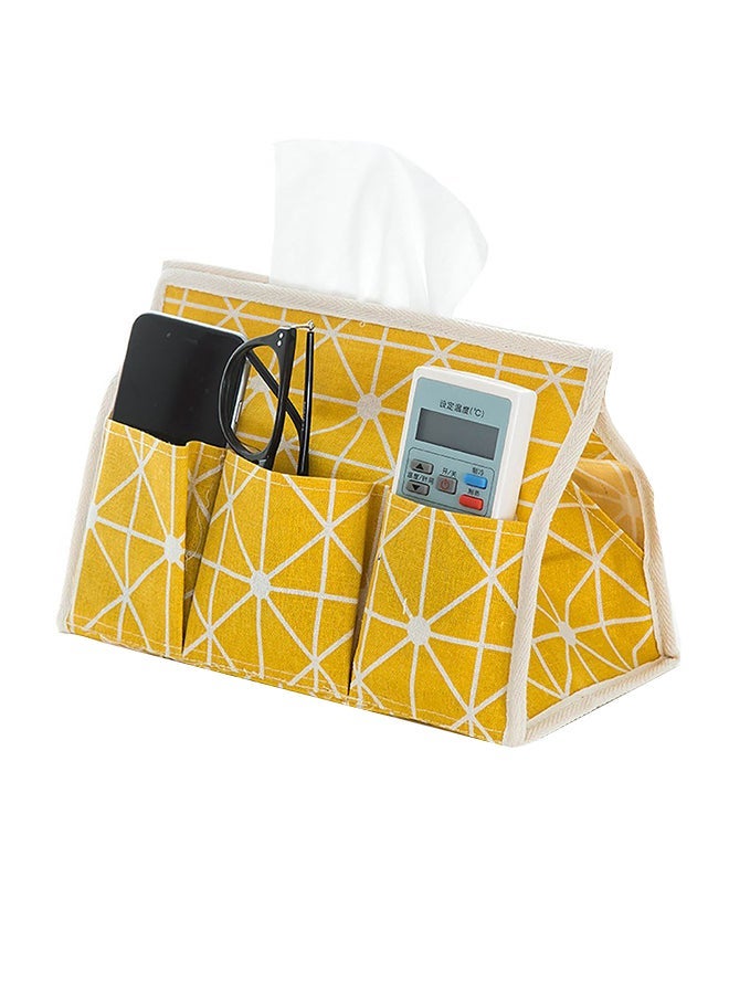 NIBEMINENT Multi-Function Paper Tray Tissue Box Yellow - Image 1