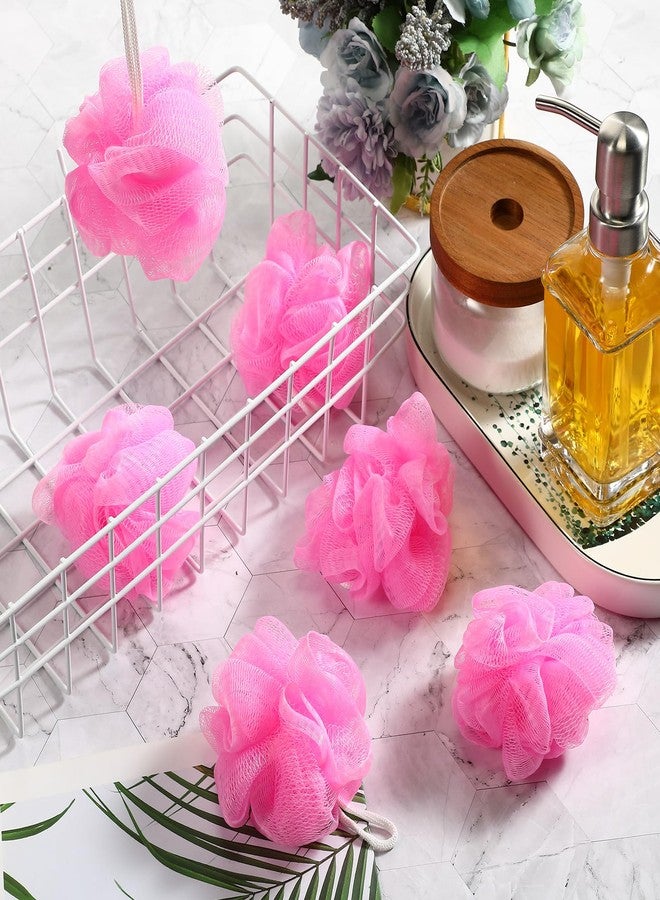 Suttmin 50 Pcs Loofah Sponge Bulk Mini Shower Sponge 3 Inch Loofahs Shower Pouf Mesh Shower Ball for Women Kids Men Exfoliating Bath Scrubber Travel Size Shower Gift(Pink) - Image 3