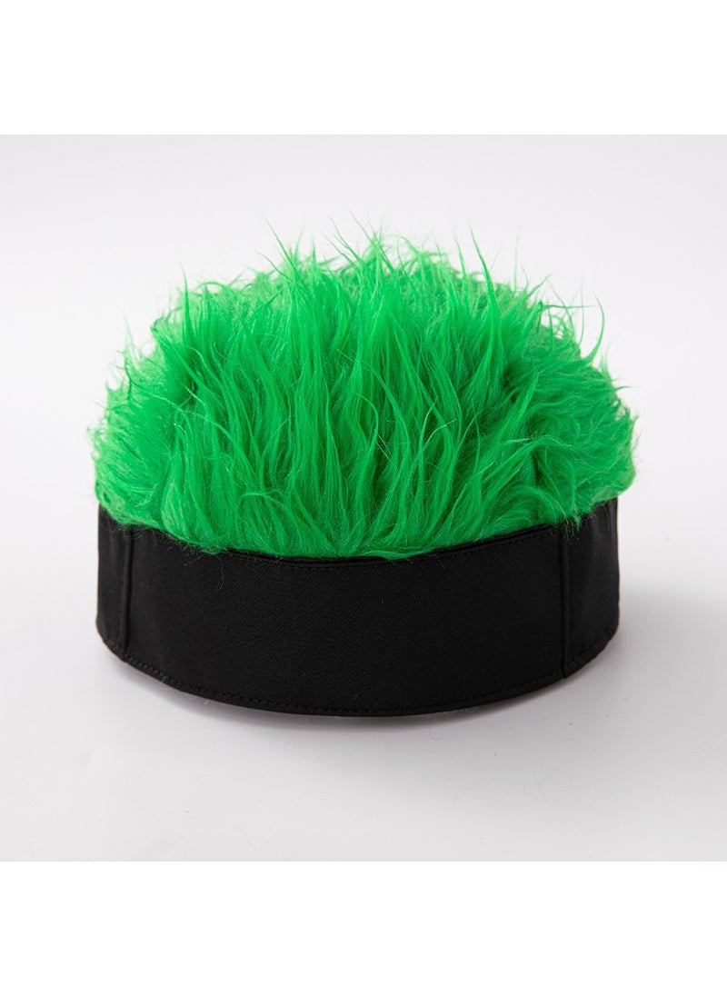Generic - Vintage Hip Hop Wig Cap Breathable Green hair - Image 1