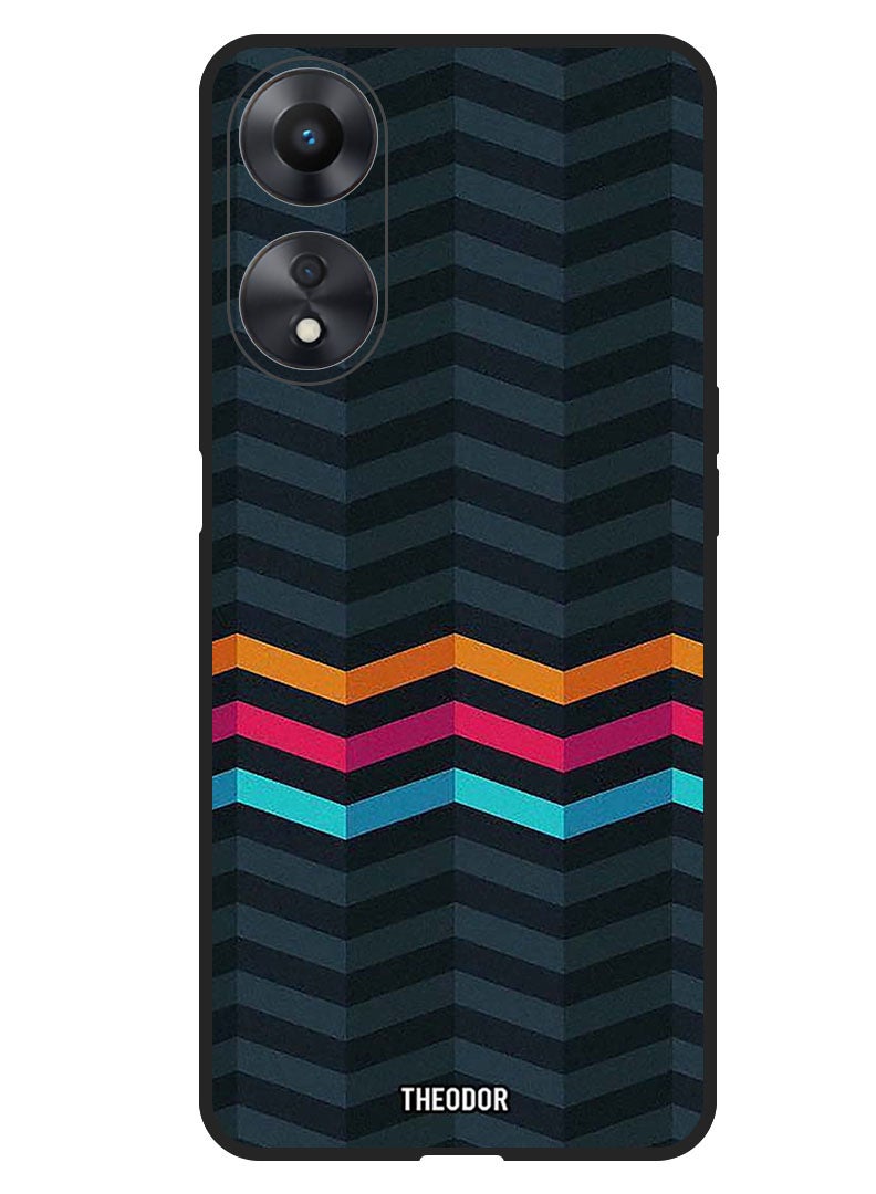 Theodor Protective Case Anti Scratch Shock Proof Bumper Cover For Oppo A1 5G Lines - Image 1