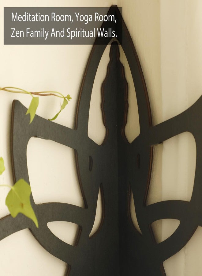 أرتي ليدي رفوف عرض كريستالية من أرتيلادي - قطعتان من رفوف بوذا اللوتس العائمة، رفوف زاوية جدارية عائمة لعرض الكريستال والأحجار، ديكور منزلي أنيق لغرفة النوم، هدية ساحرة للنساء - Image 4