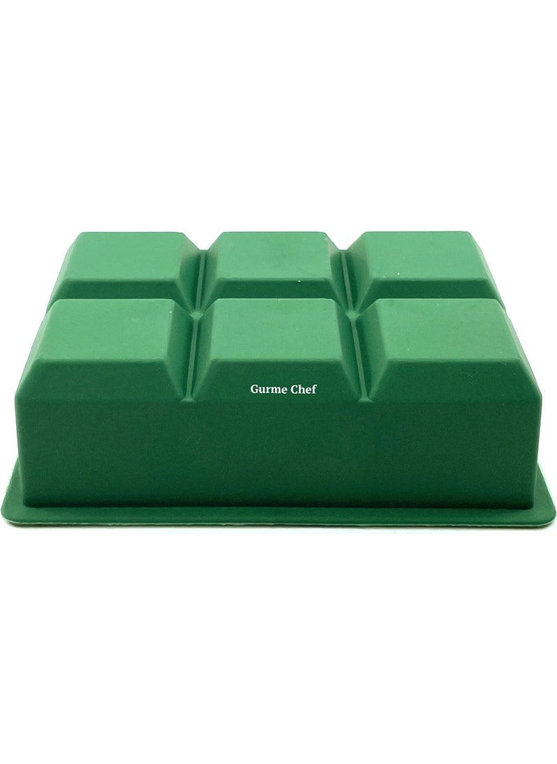 Gurme Chef - Food Grade Silicone 6-Piece Large Multi-Purpose Ice Mold Green - Image 1