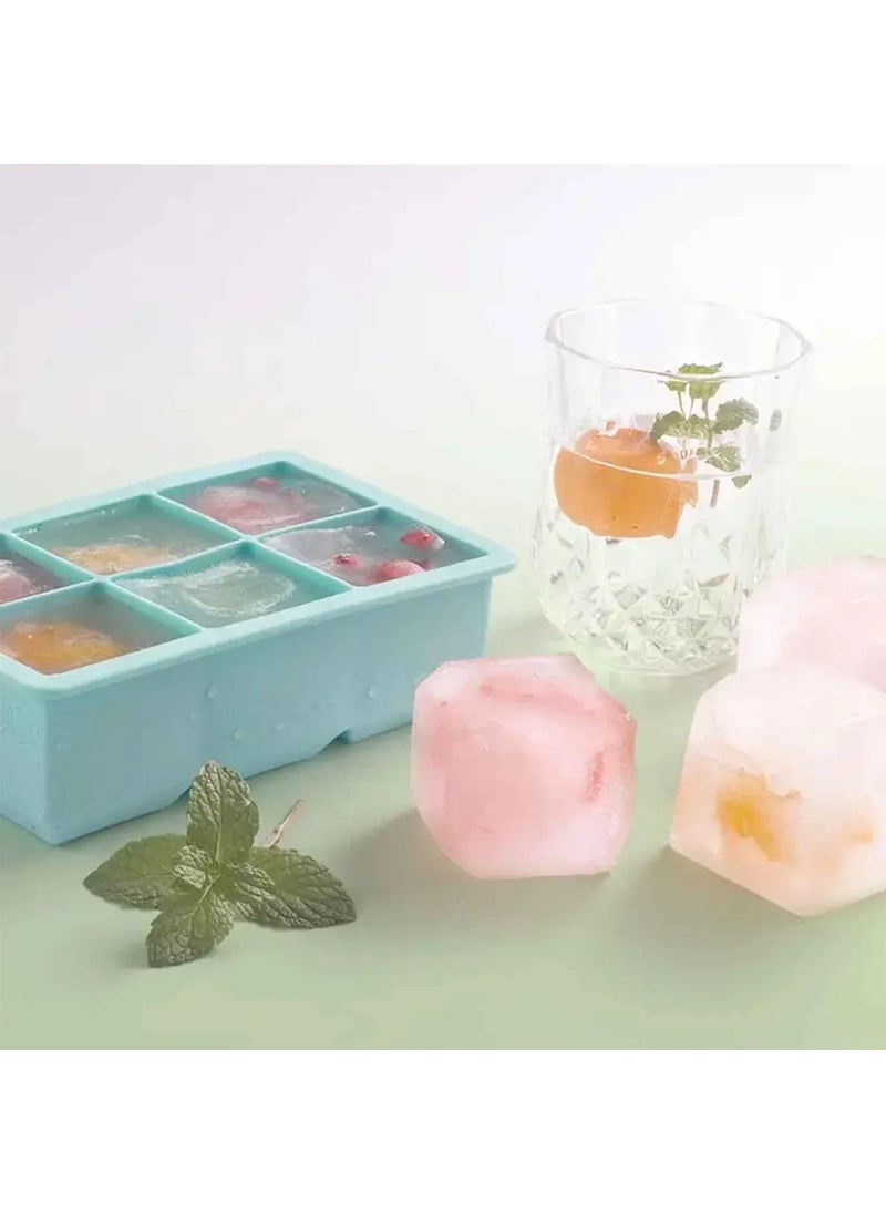 Gurme Chef - Food Grade Silicone 6-Piece Large Multi-Purpose Ice Mold Green - Image 1