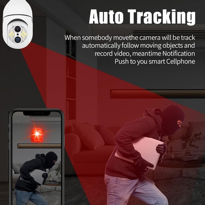 كلاراكو كاميرا مراقبة خارجية عالية الدقة دوارة بدقة 1080 بكسل من كلارك، مزودة بشبكة واي فاي ونطاق مزدوج مع مستشعر حركة للاستخدام المنزلي في الهواء الطلق - Image 2