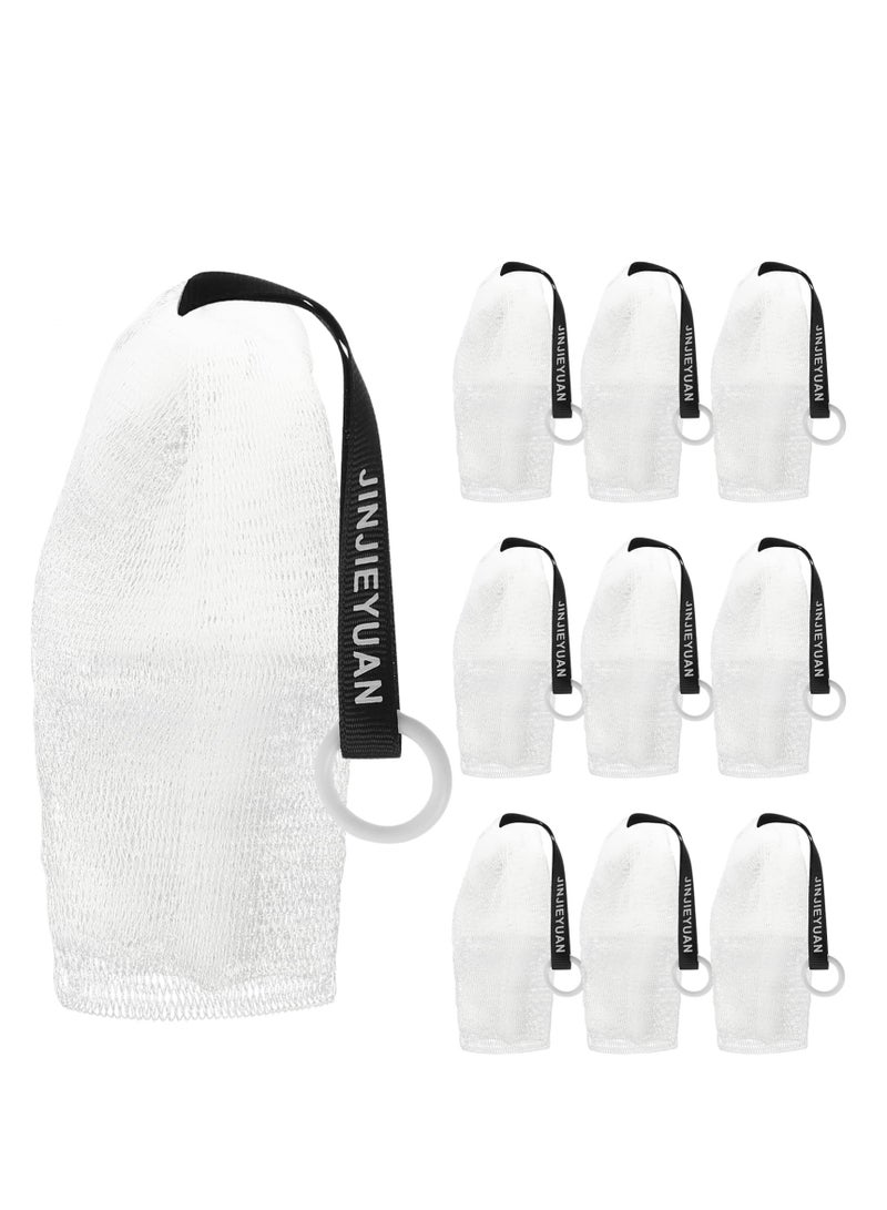Excefore 20 Pcs Mesh Storage Bag, Soap Bag Soft for Shower, Bubble Soap Foaming Net, Soap Pouch Saver with Drawstring, Suitable for Shower Face Washing - Image 1