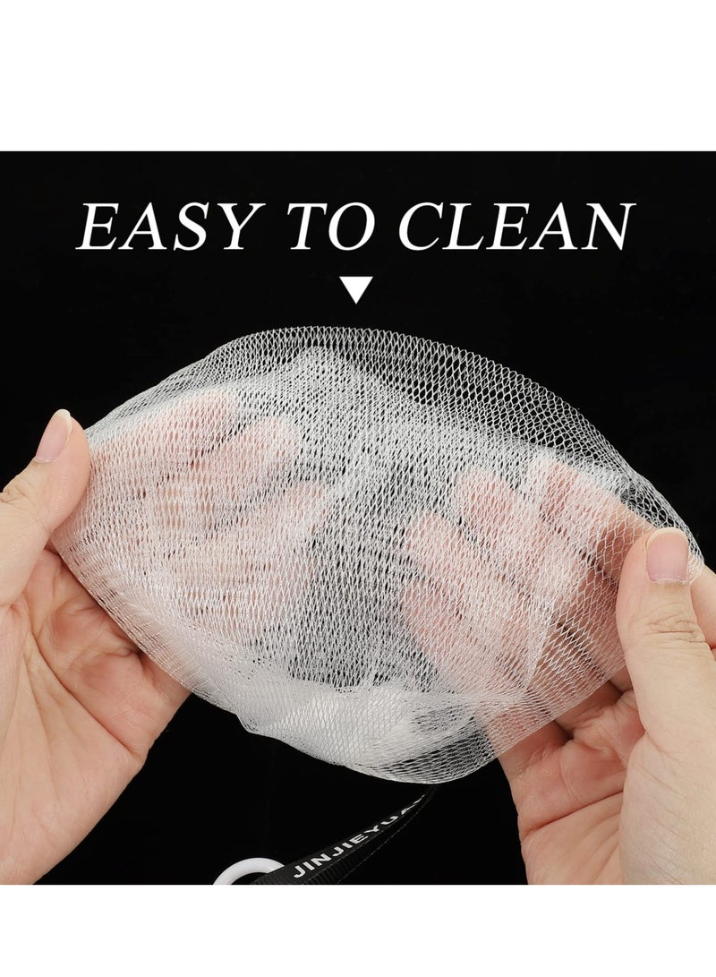 Excefore 20 Pcs Mesh Storage Bag, Soap Bag Soft for Shower, Bubble Soap Foaming Net, Soap Pouch Saver with Drawstring, Suitable for Shower Face Washing - Image 3