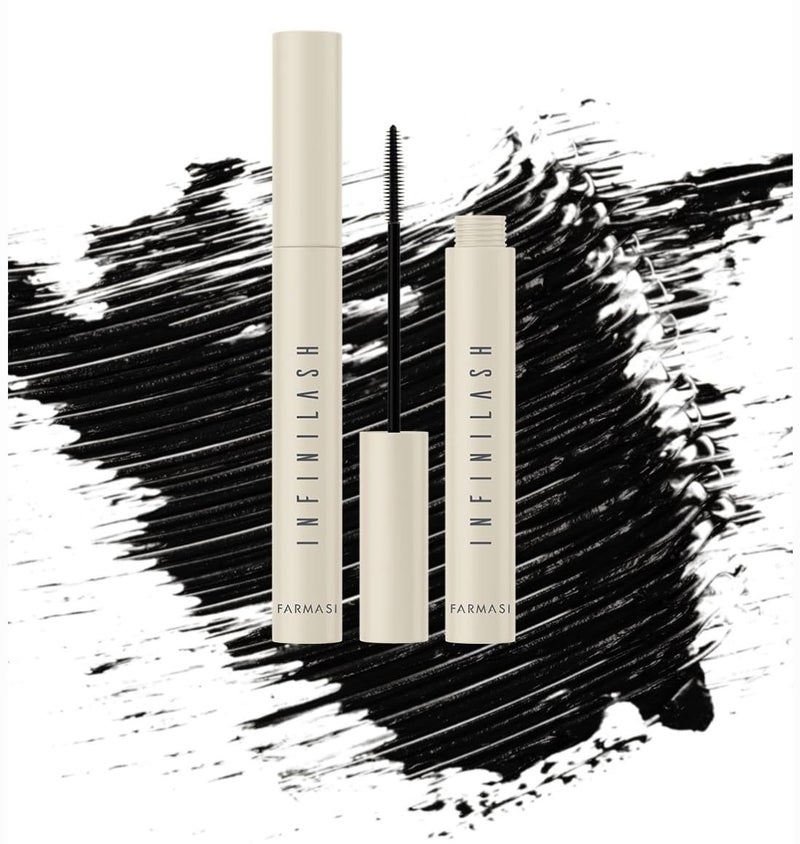 FARMASi Mascara Infinilash, Ultra Black Finish, Weightless length Makeup, Twin-Vortex Design Brush, Volumizing Lash Mascara,No Clumping, 0.30 Fl Oz - Image 4