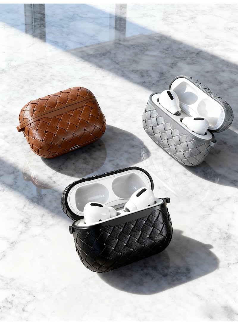 Hand-woven AirPods Pro earphone protective case, fully wrapped soft shell protection (including 3 colors) - Image 1