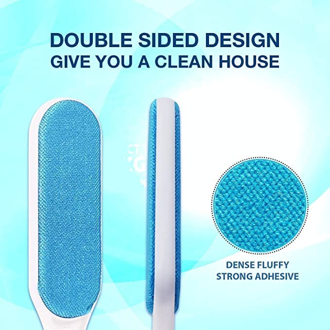 DEEPASHRI Standard Comb Size Double Sided Manual Hair Lint Remover Brush from Cloths Curtains Couch Bed with Pocket Size Small Brush for Travel Use - Image 3