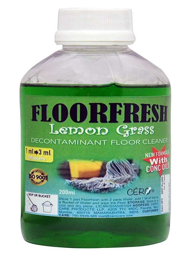 CERO FLOORFRESH LemonGrass Perfumed Decontaminant Floor Cleaner (200ml)