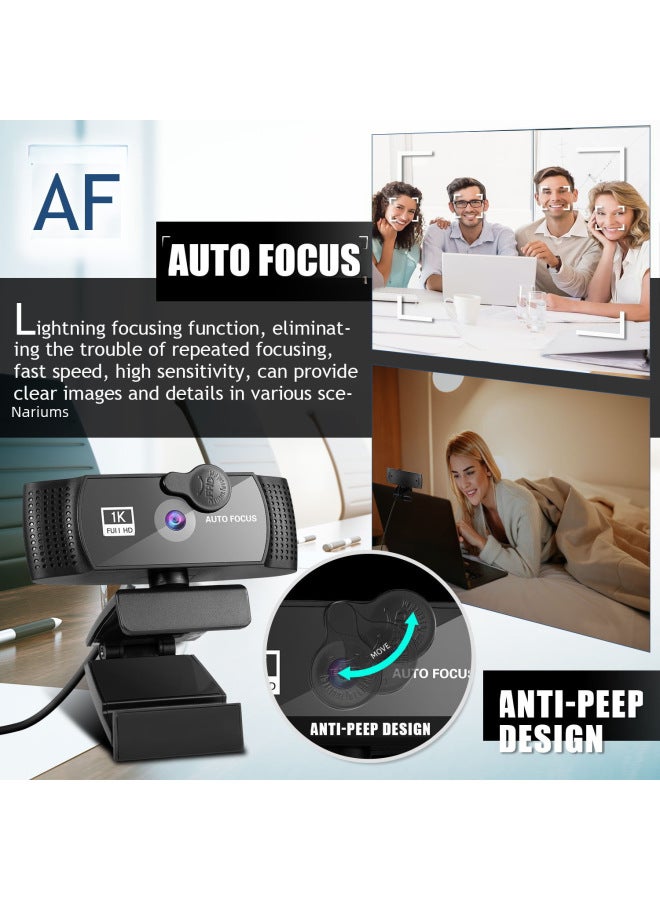 USB Network Computer Camera Smart Live Broadcast Protection Cover 4k 2k 1080P Beauty Fill Light HD Webcam-Color:8802-1080P - Image 4