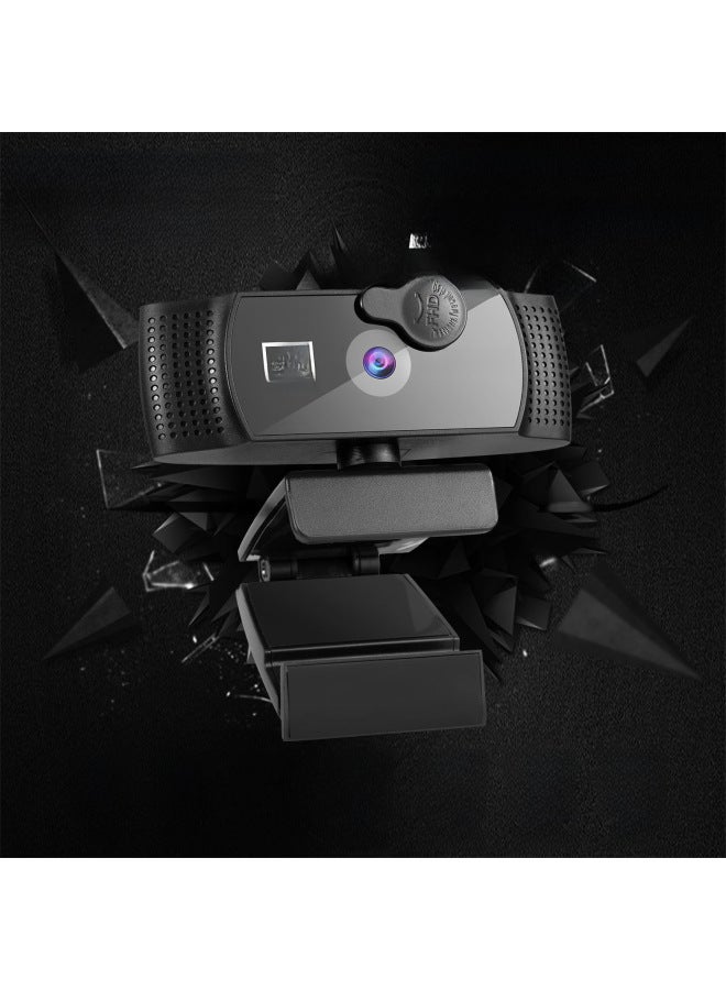 USB Network Computer Camera Smart Live Broadcast Protection Cover 4k 2k 1080P Beauty Fill Light HD Webcam-Color:8802-1080P - Image 2